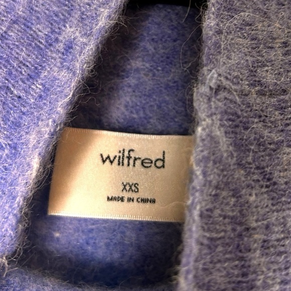 Aritzia Wilfred Lorin Turtleneck Knit Tie Front Sweater-Wool Alpaca- XXS - Picture 7 of 10
